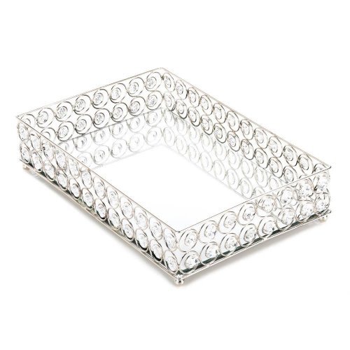 Home Locomotion Koehler 10017443 13 Inch Shimmer Rectangular Jeweled Tray, 15.5 x 11.4 x 5 inches