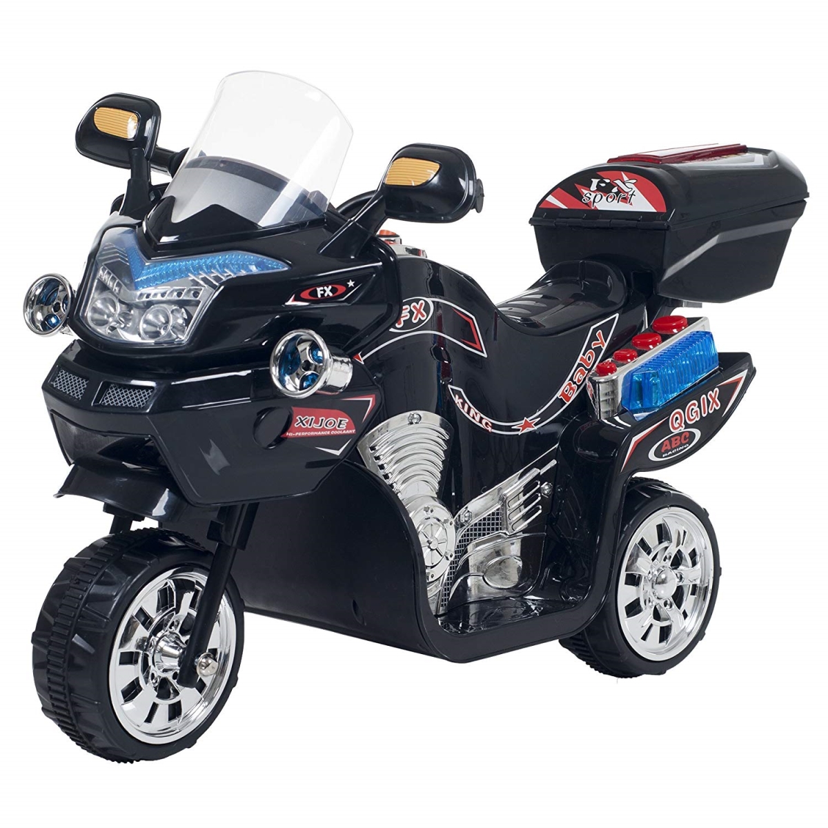 Lil' Rider 90-109K Ride-On Toy 3 Wheel Motorcycle Trike for Kids by Rockin Rollers&#44; Black