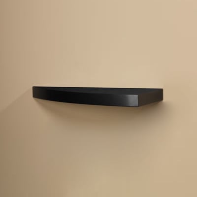 Amore Designs GRD1024BK Wood Shelving Grande Black Curved Shelf