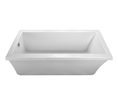 Chesterfield Leather End Drain Freestanding Soaking Tub - White