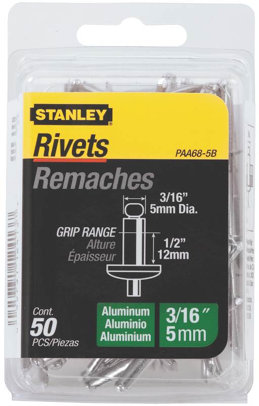 Stanley Tools Rivet 3/16X1/2In Aluminum PAA68-5B
