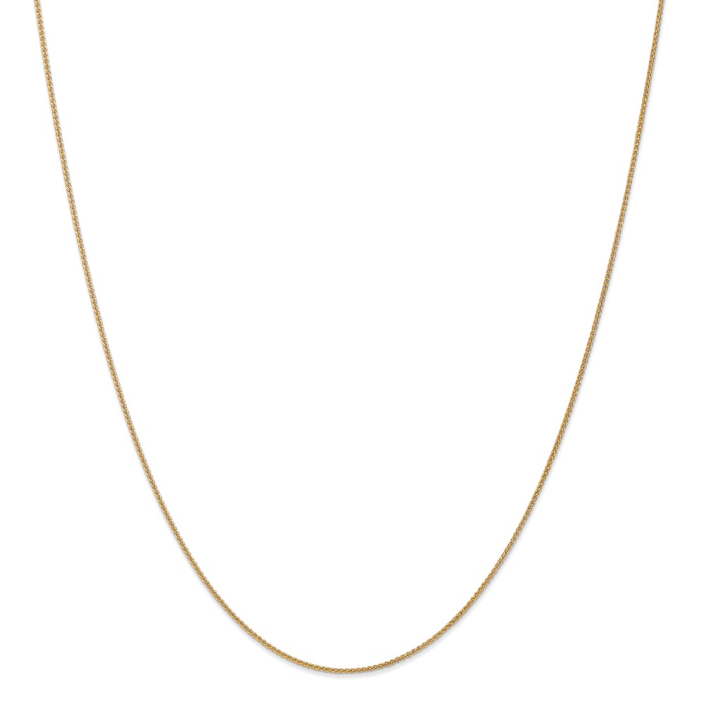 Finest Gold 1 mm x 18 in. 14K Yellow Gold Solid Polished Spiga Chain