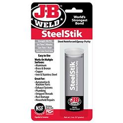 JB Weld J-B Weld 8267 SteelStik Steel-Reinforced Epoxy Putty Adhesive/Sealant, 2-oz. - Quantity 1
