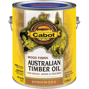 cabot 81003 1 Gallon- Amberwood Australian Timber Oil Wood Finish- Reduced Water