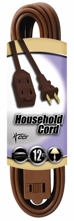 Coleman Cable 12ft. 16-2 Brown Indoor Cube Tap Extension Cord 09403