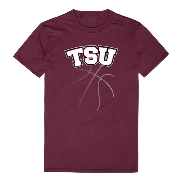 W Republic 510-393-327-01 Texas Southern University Basketball T-Shirt&#44; Maroon & White 2 - Small
