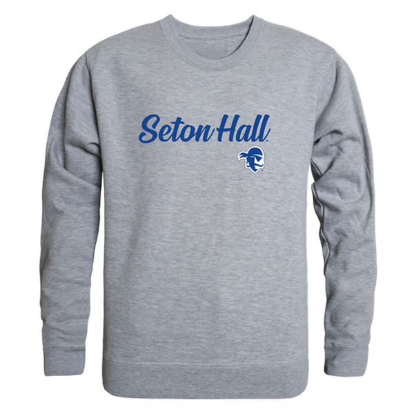 W Republic Products 556-147-HGY-02 Seton Hall University Script Crewneck T-Shirt&#44; Heather Grey - Medium