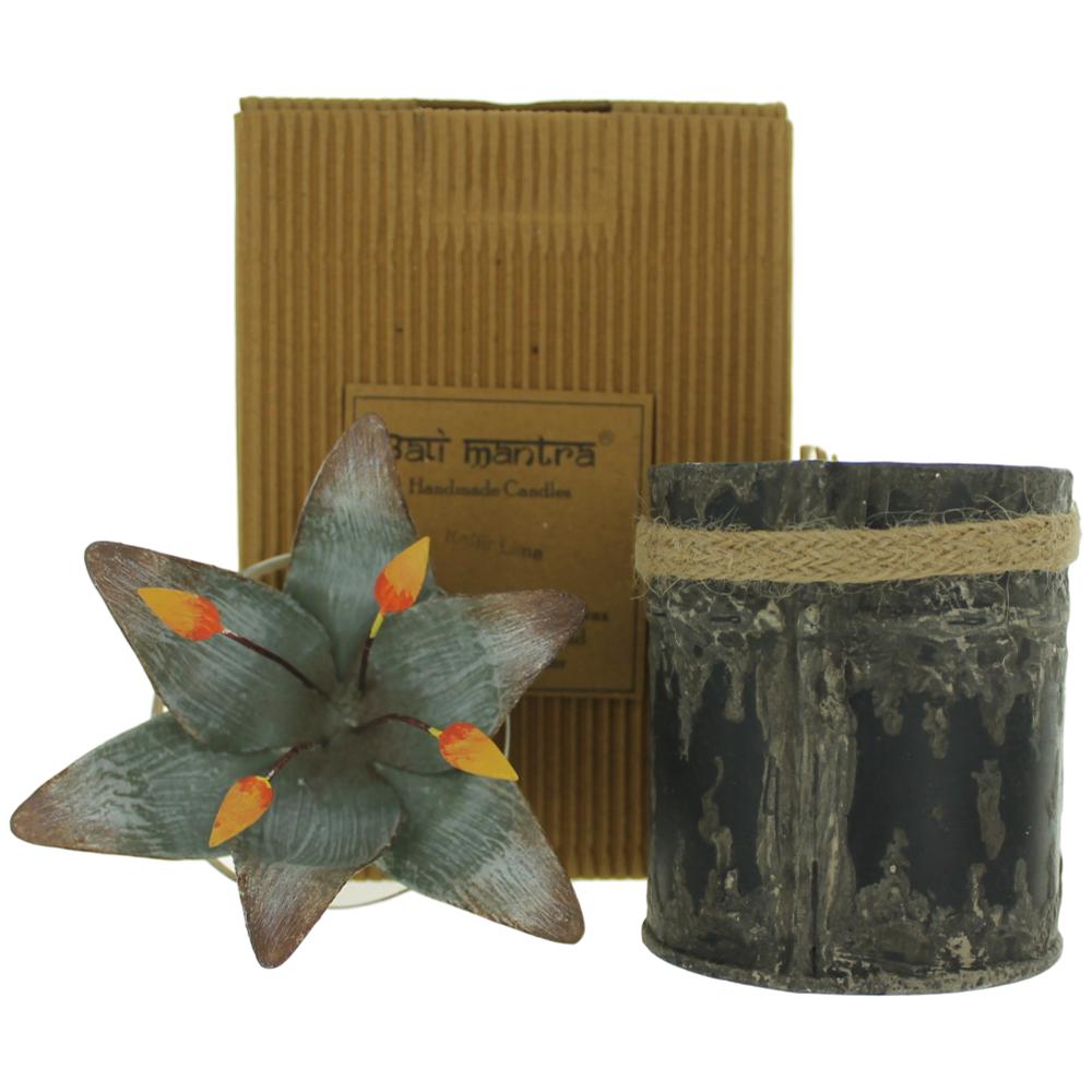 BALI MANTRA cbmklwt Handmade Scented Candle in Waterlilly Tin - Kaffir Lime