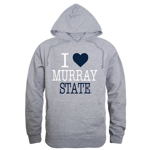 W Republic Products 553-135-HGY-03 Murray State University I Love Hoodie&#44; Heather Grey - Large