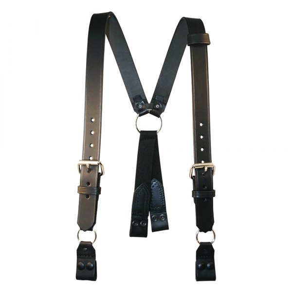 Boston Leather 9177-1-XL Firefighters Loop Attachment Suspenders, Black - Extra Large
