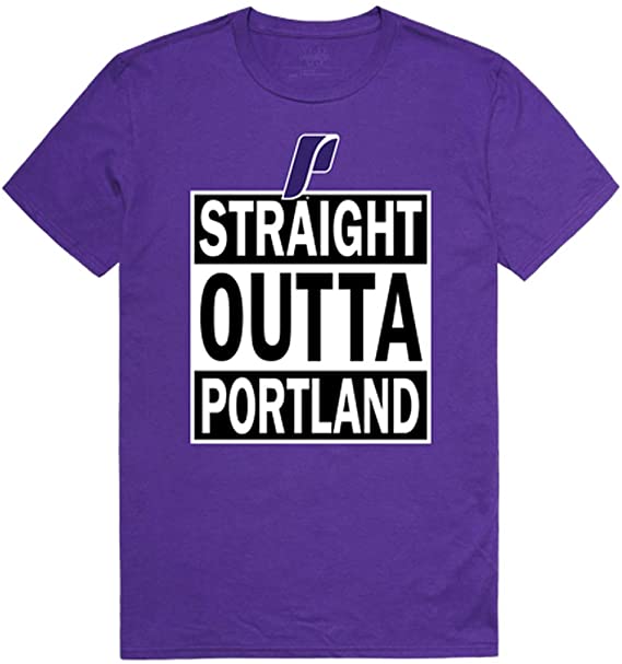 W Republic 511-363-PUR-02 University of Portland Men Straight Outta T-Shirt&#44; Purple - Medium