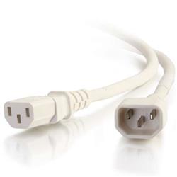 C2G 17539 3 ft. 14AWG Power Cord - IEC320C14 to IEC320C13 - White