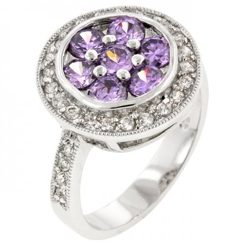 Icon Bijoux R08080R-C20-06 Lavender Lily Ring (Size: 06)