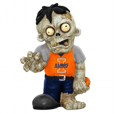 Forever Collectibles ZMBNC13TMIL NCAA - Forever Collectibles Resin Zombie Figurine- University of Illinois Fighting Illini