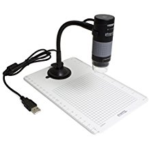Plugable Technologies USB2-MICRO-250X Plugable USB Digital Microscope 250X Magnification Flexible Stand - White