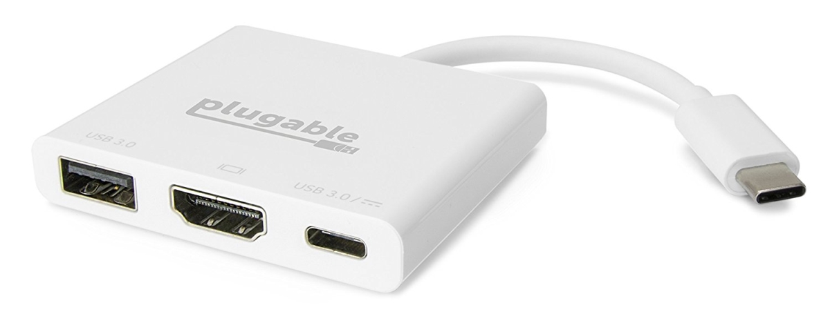 Plugable Technologies USBC-MD101 Usb Type-C Mini Dock With Hdmi, Usb 3.0 And Pass-Through Charging