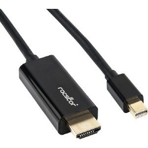 Rocstor Y10C196-B1 6 ft. Premium Mini DisplayPort to HDMI Cable, Black