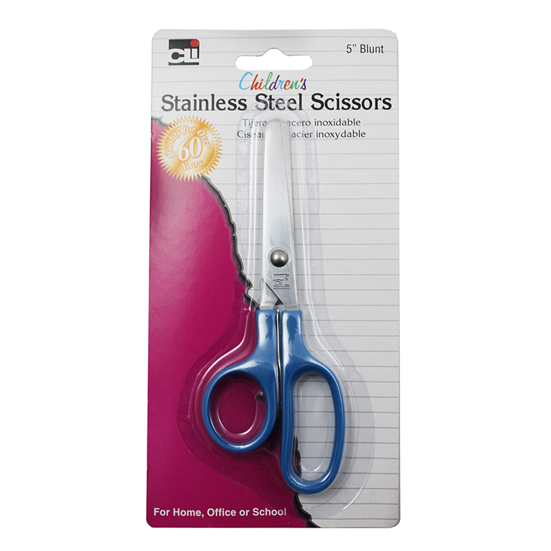 Charles Leonard Inc Charles Leonard CHL80510-24 Scissors Childrens 5 in. Blunt Stainless Steel, Assorted Color - 24 Each