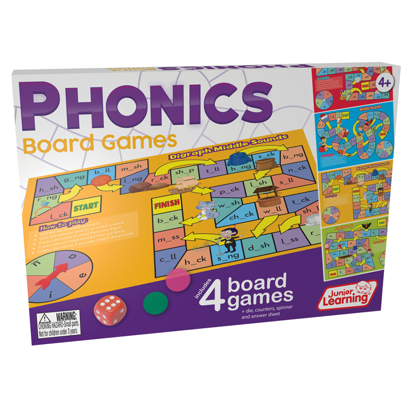 Junior Learning JRL422BN 2 Each Phonics Board Games