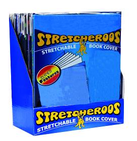 Charles Leonard Inc Charles Leonard 34516-ST Stretcheroos Stretchable Book Cover Solid 7.5x8 Asst