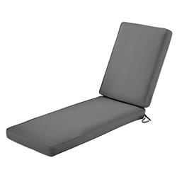 Classic Accessories 62-001-LCHARC-EC Montlake FadeSafe Patio Chaise Lounge Cushion - Charcoal Grey