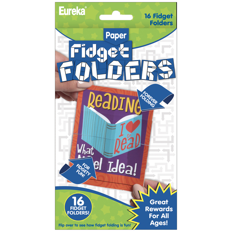 Eureka EU-872005BN Fidget Folders&#44; Reading Puns - Pack of 6