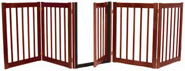 Dynasty Accents Inc Dynamic Accents 42225 - 32 Inch 5 Panel Walk-Through Free Standing EZ Gate - Mahogany