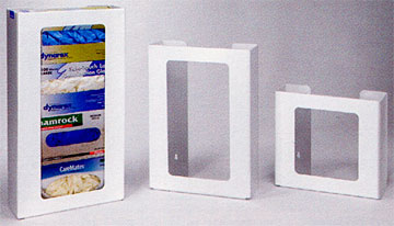  Val-Pak Products, Inc.  RackEm Racks 5108-W 4-Box Vertical Plastic Box Glove Dispenser - White Heavy- Duty Plastic