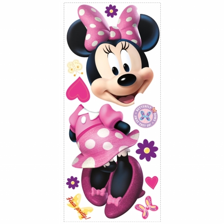 RoomMates RMK2008GM Mickey & Friends - Minnie Bow-tique Peel & Stick Giant Wall Decal