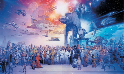 D2D Technologies 6 ft. x 10.5 ft. Star Wars Saga XL Wallpaper Mural