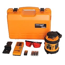 Acculine Pro 40-6516 Self-Leveling Rotary Laser Level with Detector