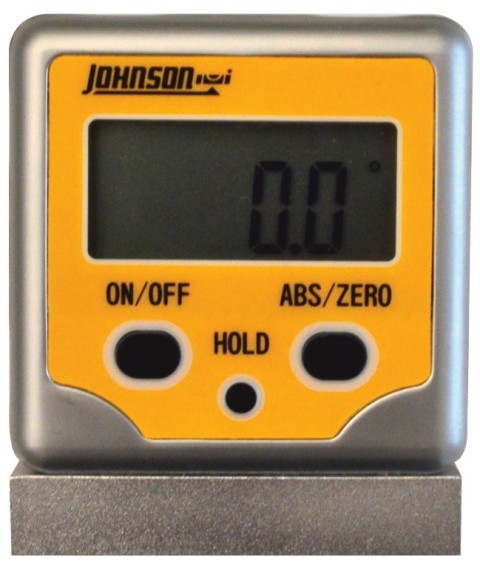 JOHNSON LEVEL & TOOL MFG CO INC Johnson Level 1886-0300 Professional Magnetic Digital Angle Locator 3 Button with V-Groove