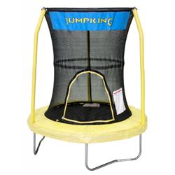 JumpKing BZJP55Y 55 in. Trampoline with 3 Poles Enclosure System  Yellow
