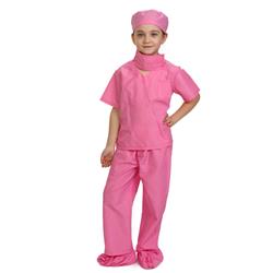 Dress Up America 874P-S Doctor Scrubs Toddler Costume for 4 to 6 Years Kids&#44; Pink - Small