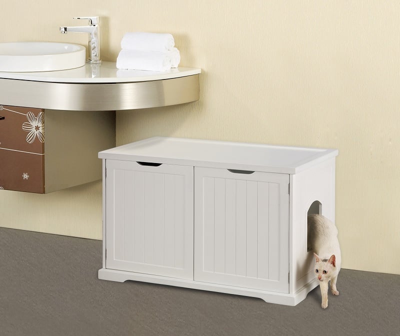 Merry Products MPS010 Cat Washroom Bench in White
