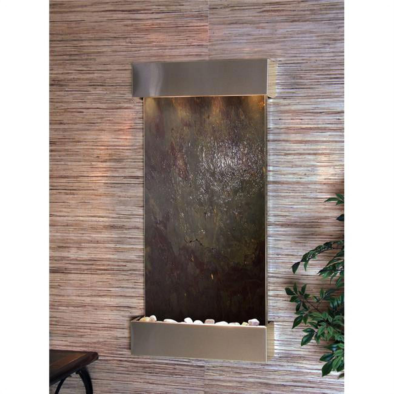 Adagio WCS2014 Whispering Creek Stainless Steel Multicolor Featherstone Wall Fountain