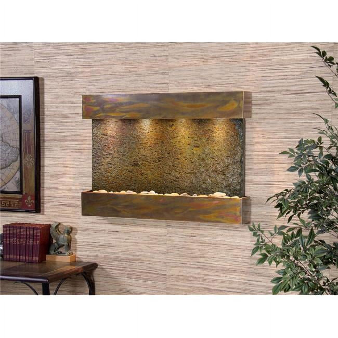 Adagio RCS1004 Reflection Creek Rustic Copper Multicolor Natural Slate Wall Fountain