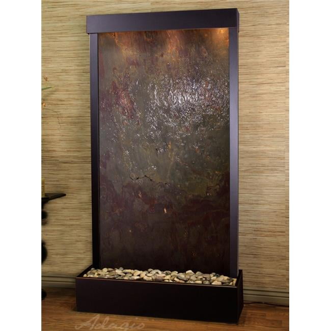 Adagio TRF1514 Tranquil River Flush Mount Free Standing Fountain - Blackened Copper-Multi-Color-Featherstone