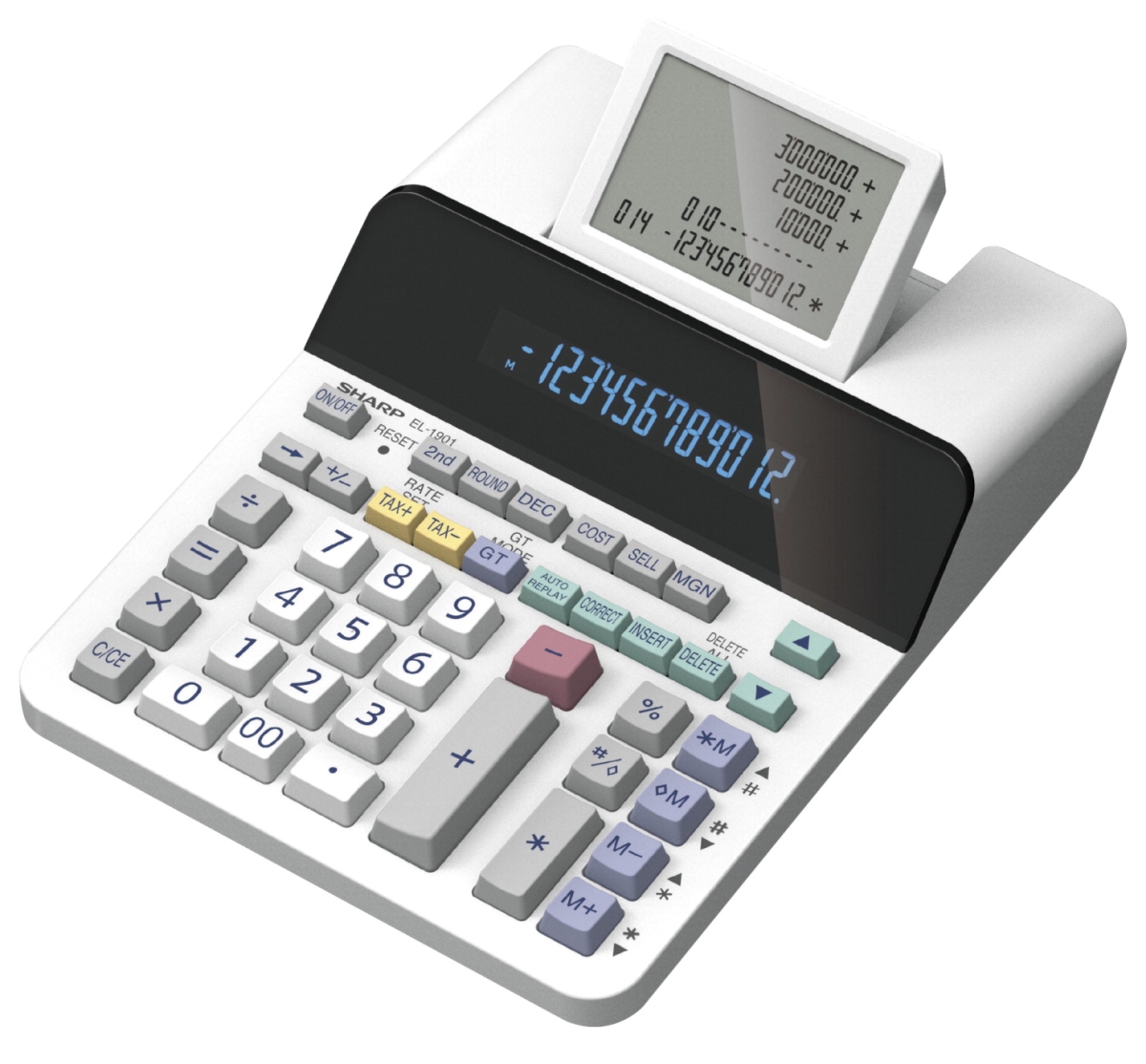 Sharp 1572214 Paperless Printing Calculator, White