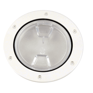 SuperJock Clear Center Screw - Out Deck Plate, White