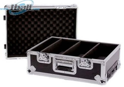 GARNER PRODUCTS, INC. YCS TBHCD100 Deejay LED Fly Drive Heavy Duty Deluxe CD Case for 100 CDs with Pull-Out Handle &amp; Wheels