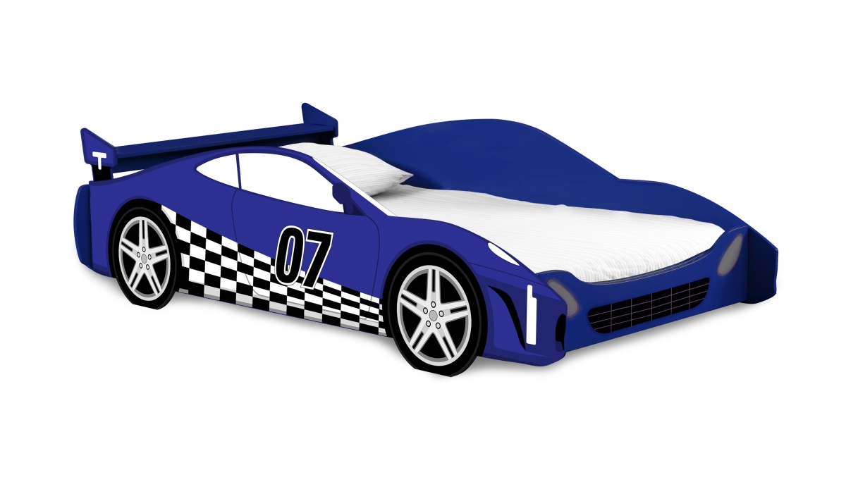 Legare Furniture LEGE-BDBC-290 Kids Blue Race Car Twin Bed