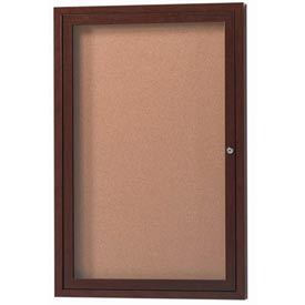 Aarco Products ODCCWW4836R 36 in. W x 48 in. H Enclosed Bulletin Board - Walnut