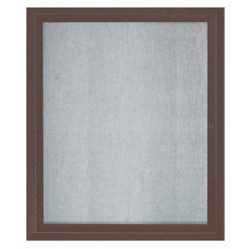 Aarco Products ODCC3630RIBA 1-Door Illuminated Outdoor Enclosed Bulletin Board - Bronze Anodized