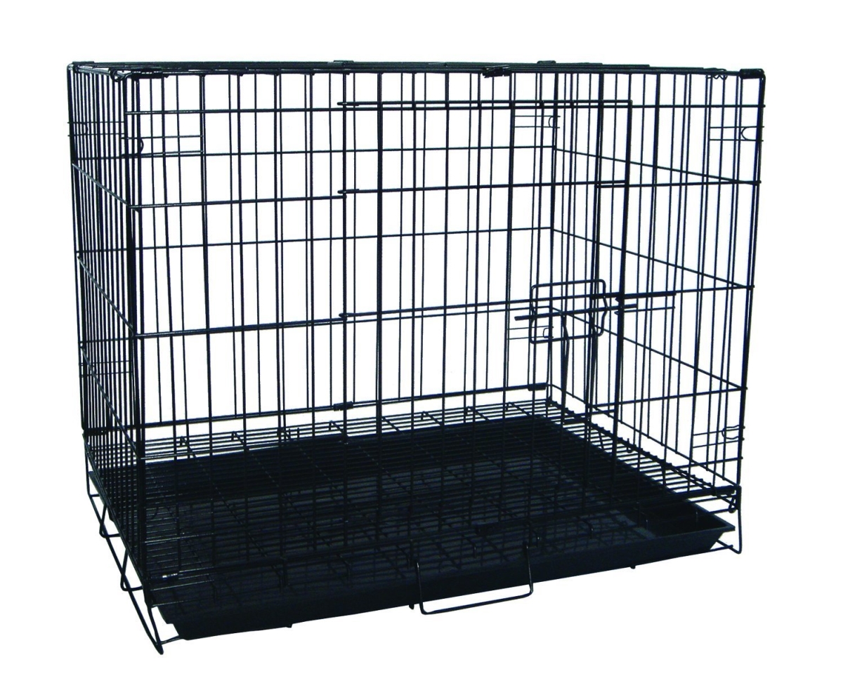 YML SA24G 24 in. Dog Kennel Cage With Bottom Grate - Black