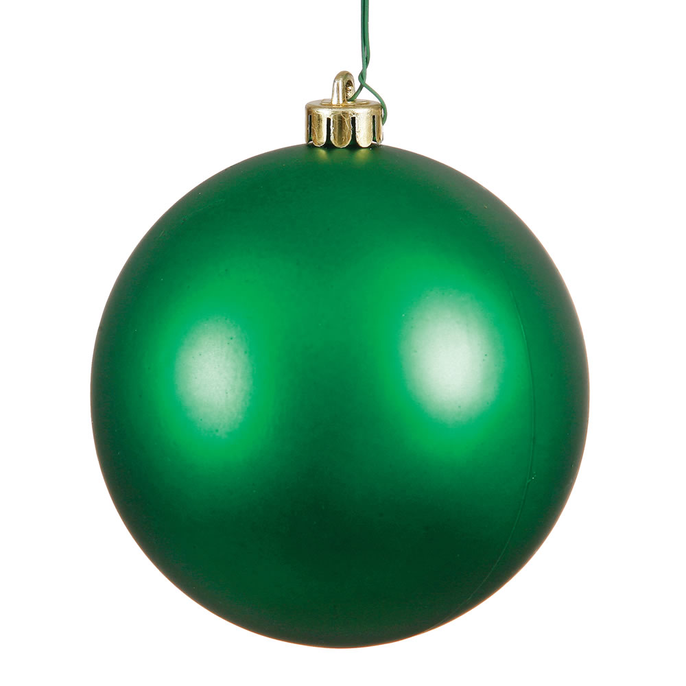 Drop Ship Baskets 2.4 in. Green Matte UV Christmas Ornament Ball - 24 per Bag
