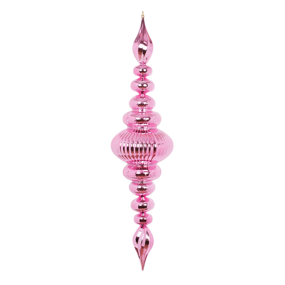 Vickerman M183879 41 in. Pink Shiny Finial Ornament