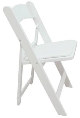 P.R.E. Sales Pre Sales 2302 Resin Folding Chair - White- Pack Of 4