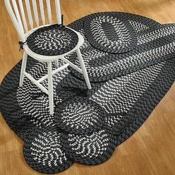 Work-of-Art Alpine Braided Rug Set - Black & Grey - 7 Piece