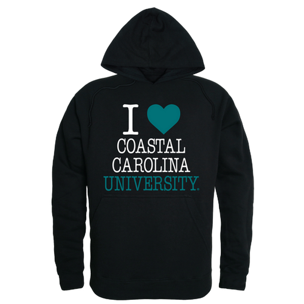 W Republic Products 553-116-BLK-03 Coastal Carolina University I Love Hoodie&#44; Black - Large